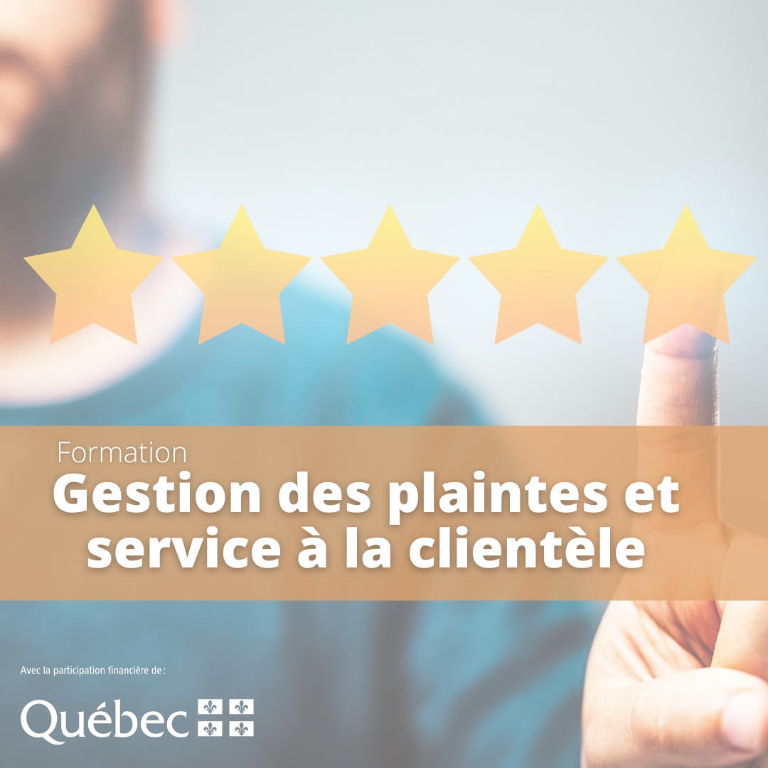 Parcours Formation | Cours à 5 dollars l'heure | Gestion des plaintes et service à la clientèle