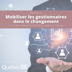 Parcours Formation | Cours à 5 dollars l'heure | Main qui tient le changement dans sa main Mobiliser les gestionnaires dans le changement